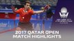 2017 Qatar Open Highlights: Liang Jingkun vs Ho Kwan Kit (Qual)