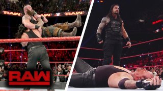 Roman Reigns vs Braun Strowman & Undertaker Returns Full Match - WWE Raw 20 March 2017