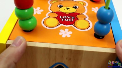 Learning Shapes Colors with Wooden Box Bead