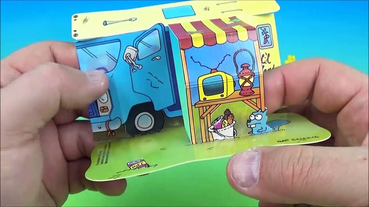 THE SIMPSONS GO CAMPING SET OF 5 BURGER KING 1990 KIDS MEAL TOYS VIDEO REVIEW-k8XKIHa1