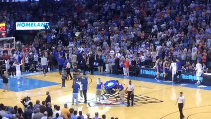 KD walks to Warriors bench gets a howdy boo from Thunder fans - Check out Westbrook's Reaction!