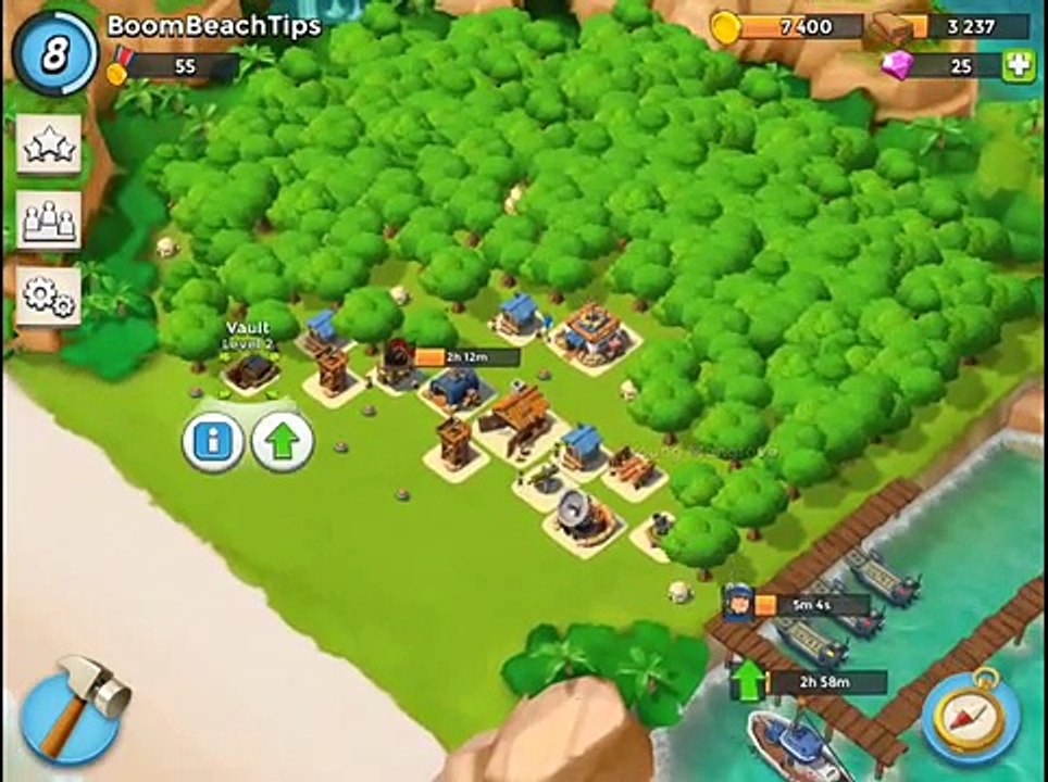Boom Beach : Resource Base Level 16 using Heavy | Zooka