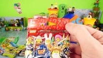 GIANT Play Doh Lego Surprise Egg Toys 10 Legos Minifigures Packs DCTC Playdough Eggs Video