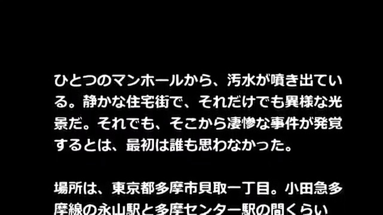 【未解決怪奇事件】マンホールの中に腐乱死体が・・・「多摩保母殺人マンホール死体」【閲覧注意】