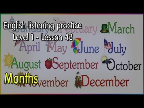 English listening practice for beginners(Level 1)-Lesson 43-Months