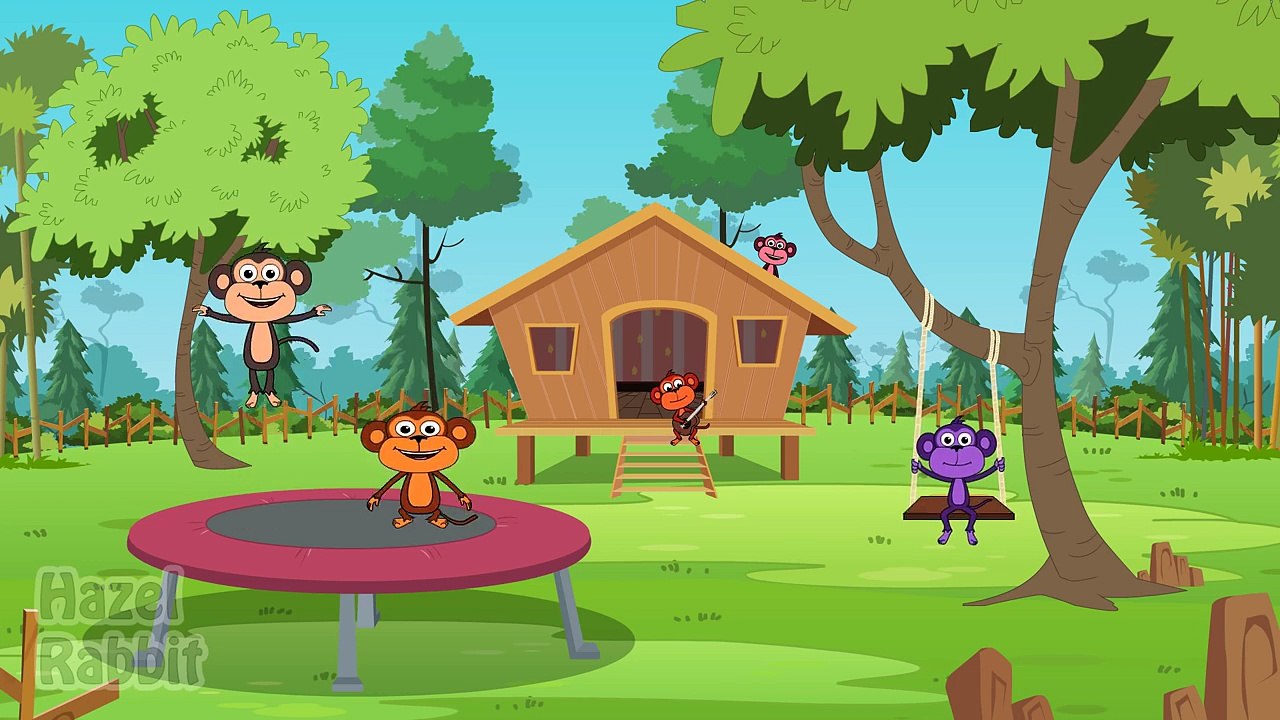 Five Little Monkeys Jumping on the Bed - Animated Nursery Rhyme by The Learning Station