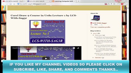 Corel Draw 9 Course in Urdu Lecture 2 by LCS-With-Sag3r