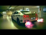 Nissan GT-R 705CV Awesome exhaust and flames