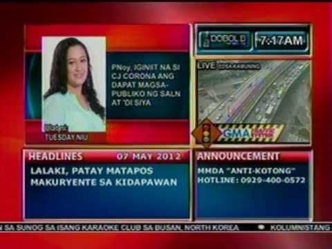 DB: PNoy, iginiit na si Corona ang dapat magsa-publiko ng SALN at 'di siya (050712)