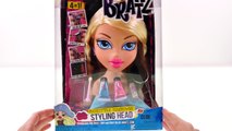 Bratz Color Changing Hair Cream Styling Head! Play Doh Glitter Cloe Doll Makeover by DCTC