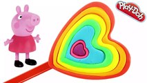 peppa pig español - play doh stop motion wonderful rainbow ice cream popsicle