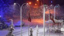 Tokat'ta Kar Yağışı Etkisini Arttırdı İlçe Beyaza Büründü