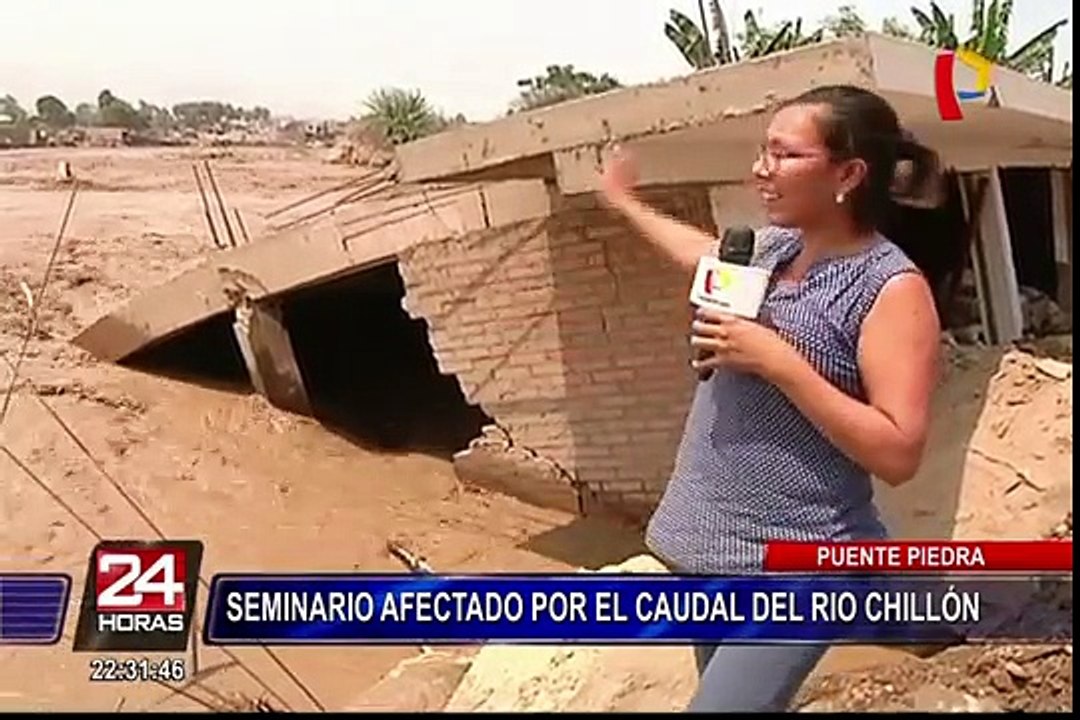 Puente Piedra: seminario afectado por caudal del río Chillón