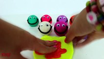 Learn Colors Pop Up Toy Play Doh Smiley Face Peppa Pig Lollipop Candy Molds Creative Fun f