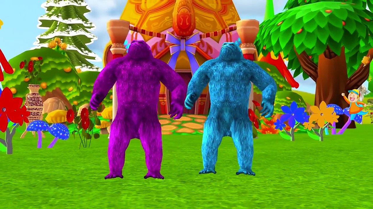 Псих динозавры горилла Годзилла и король конг палец Семья питомник рифмы Коллекция для