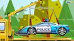Caricaturas de coches - Coche de Policía y Carros de carreras | Dibujos animados de carros