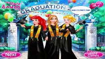Disney College Princess Anna Ariel and Cinderella Graduation Ball Dress Up Games For Girls