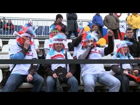 Spanish and Czech fans show their colours