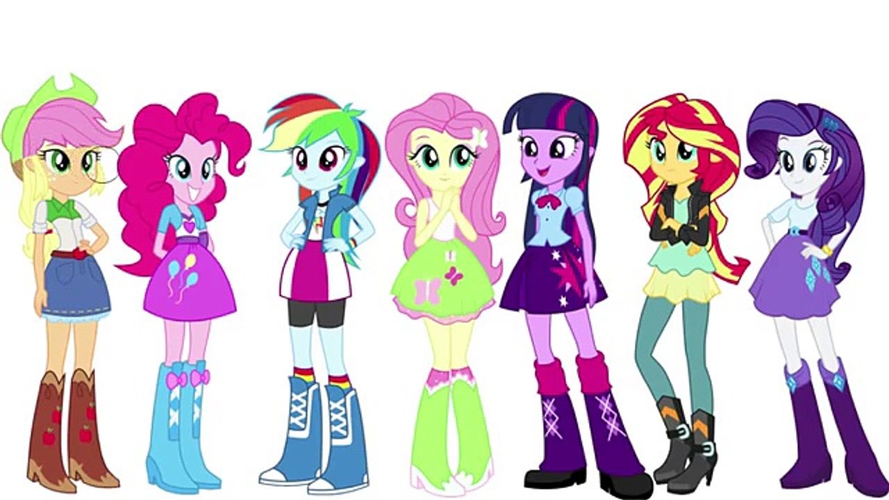 MY LITTLE PONY EQUESTRIA GIRLS Color de Intercambio Mane 7 se Transforma En Fluttershy MLP para Colorear