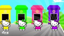Learn Colors Hello Kitty Finger Family Kids Nursery Rhymes with Body Paint and Rainbow Gum