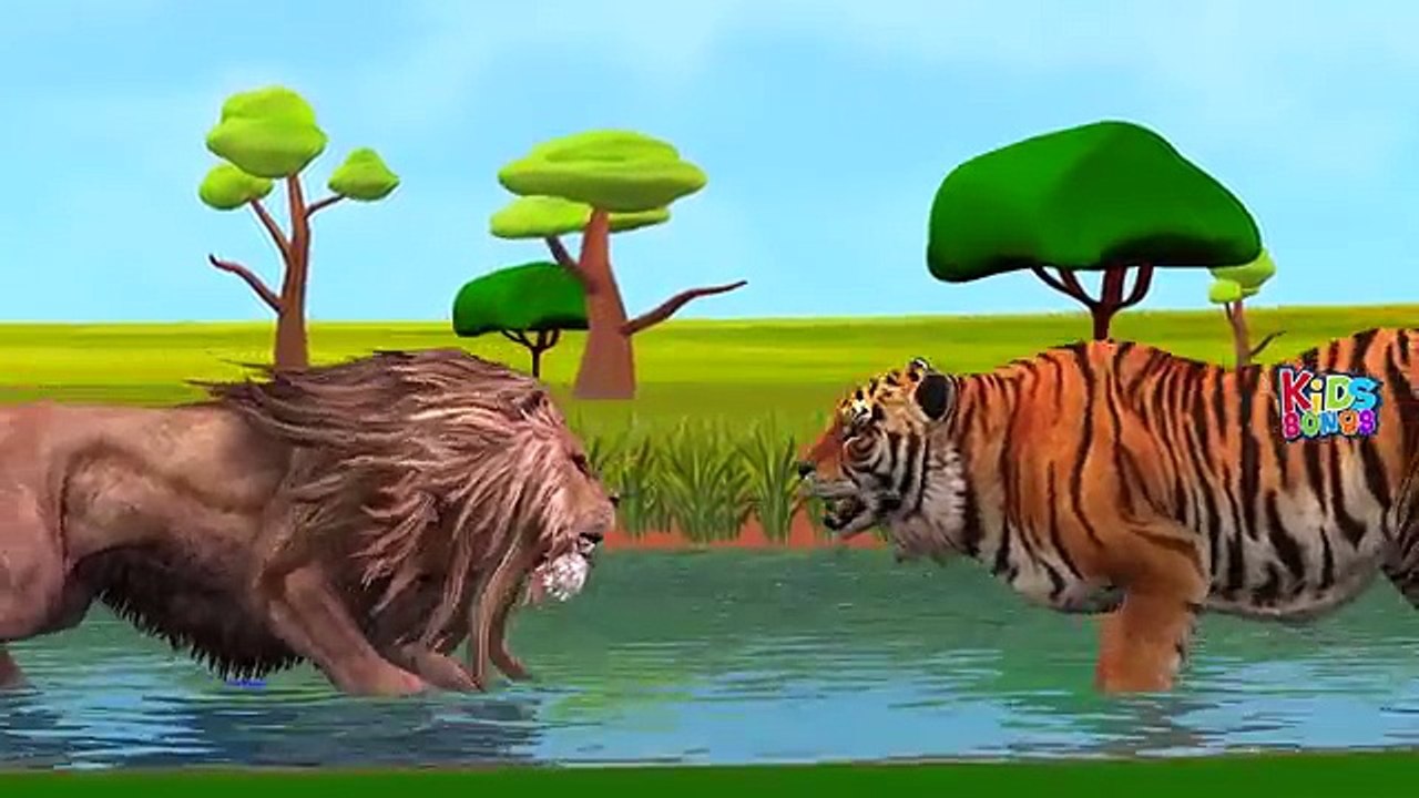 Lion Vs Tiger Finger Family Nursery Rhymes | Lion Vs Tiger Fight | Finger Family Songs For Children