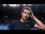 Andy Murray (GBR) interview after winning the fourth rubber