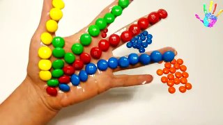 Colorful M&M Finger Learn Colours Collection Rainbow Finger Family Nursery Rhyme Compilation