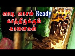 அலங்காநல்லூர் வாடி வாசல் தயார் | Alanganallur ready for Jallikattu - Oneindia Tamil