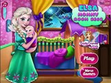 Disney Frozen Princess Elsa Anna Rapunzel and Ariel Baby Room Decoration Games Compilation