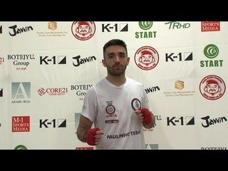 「自分はアグレッシブに戦うことに重きを置いている。みんなに楽しんでもらえる試合をする」K-1 パウロ・テバウ公開練習／K-1Paulo Tebar Public Workout