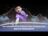 WJTTC 2016 Highlights: NG Pak Nam vs Cho Seungmin (1/2)