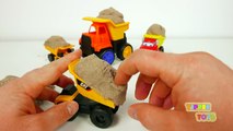 Kinetic Sand Disney Planes Surprise Egg Dump Truck Cement Mixer Wheel Loader Construction