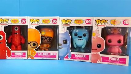 Un MONTÓN de Yo Gabba Gabba Juguetes KidRobot, Funko Pop, Spin Master, Muno Plex Foofa Toodee y Bro
