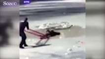 New York Polisi 16 yaşındaki genci buzun içinden böyle kurtardı
