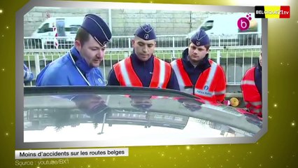 Moins d’accidents sur les routes belges
