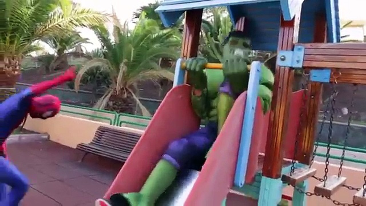 Spiderman cartoon Spiderman Vs Wonder Woman Vs Hulk - Real Life Superhero battle - bad tem