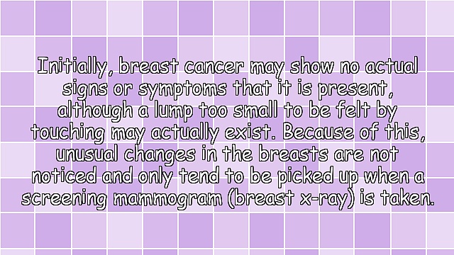 First Signs of Breast Cancer