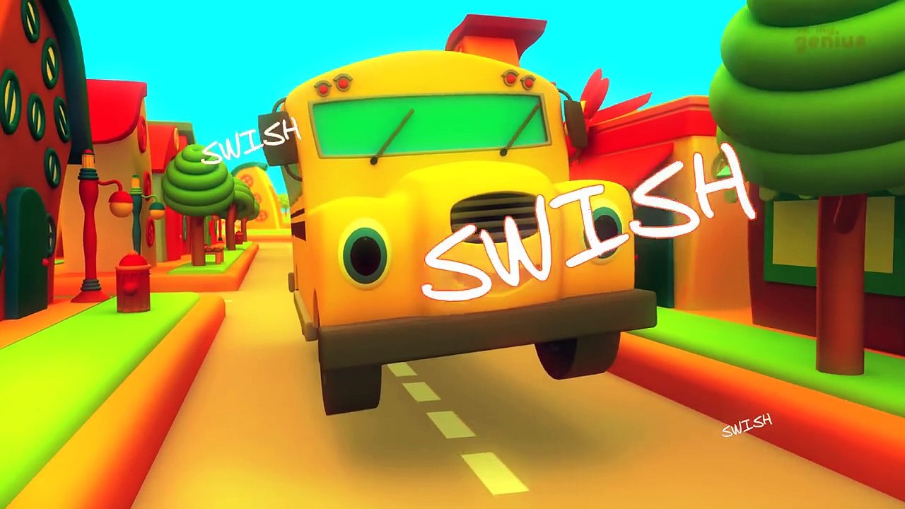 Wheels on the Bus Go Round and Round Rhyme - Popular Nursery Rhymes and Songs for Children