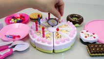 Toy Cutting Velcro Cakes Birthday Cake Disney Princess Toys 뽀로로 겨울왕국 생일 케이크 소꿉놀이 장난감