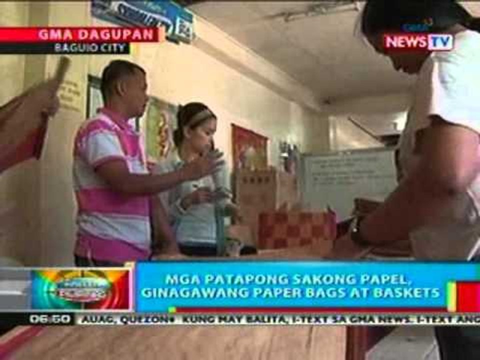 BP: Mga patapong sakong papel, ginagawang paper   bags at baskets sa Baguio City