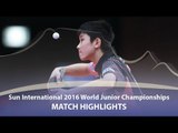 WJTTC 2016 Highlights: Tomokazu Harimoto vs Huang Chien-Tu (Team-1/2)
