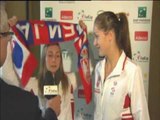 Serbia v Czech Republic - Exclusive Aleksandra Krunic and Bojana Jovanovski Interview | Fed Cup 2012