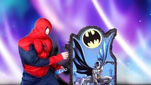 GIANT EGG SURPRISE OPENING BATMAN VS SPIDERMAN Super Heroes Toys & Real Life Superhero Kid