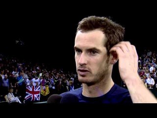 Interview: Andy Murray (GBR) after booking Great Britain's place in the quarterfinals