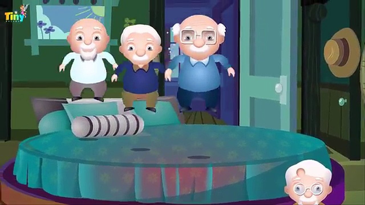 Five Little Grandpas Jumping On The Bed | Nursery Rhymes | Songs For Kids