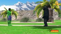 Hulk Vs Gorilla Finger Family Rhymes | Color Songs for kids | Animal Cartoons Finger Family Rhymes
