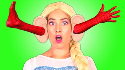 Frozen Elsa vs Spiderman! w- Pink Spidergirl Bad Baby Joker Girl Freaks Daddy! Funny Superhero Video