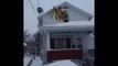 'Macho Man Randy Savage' Jumps From Rooftop Onto Snow