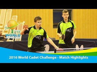 2016 World Cadet Challenge Highlights: Cho Daesong/Uda Y. vs Vladimir Sidorenko/Maciej K. (Final)
