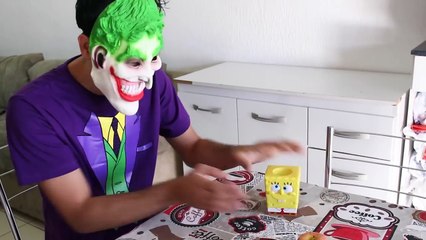 Maleficent Poo Rainbow Skittles with Spiderman & Captain America Superhero Fun in Real Lif